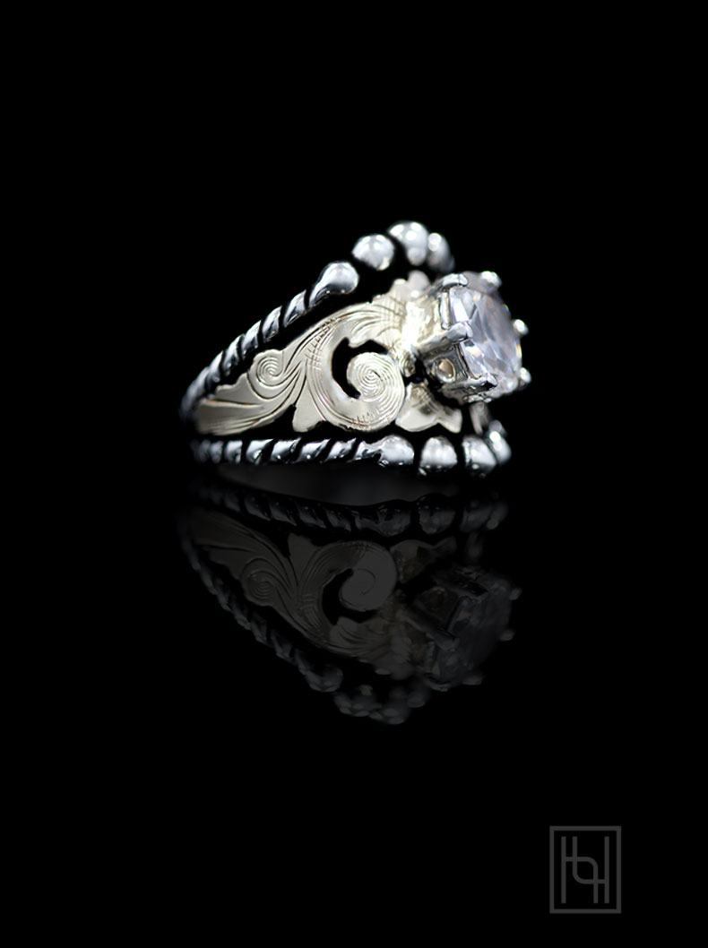 Classic Rope & Scroll Ring Ring Collection by Hyo Silver