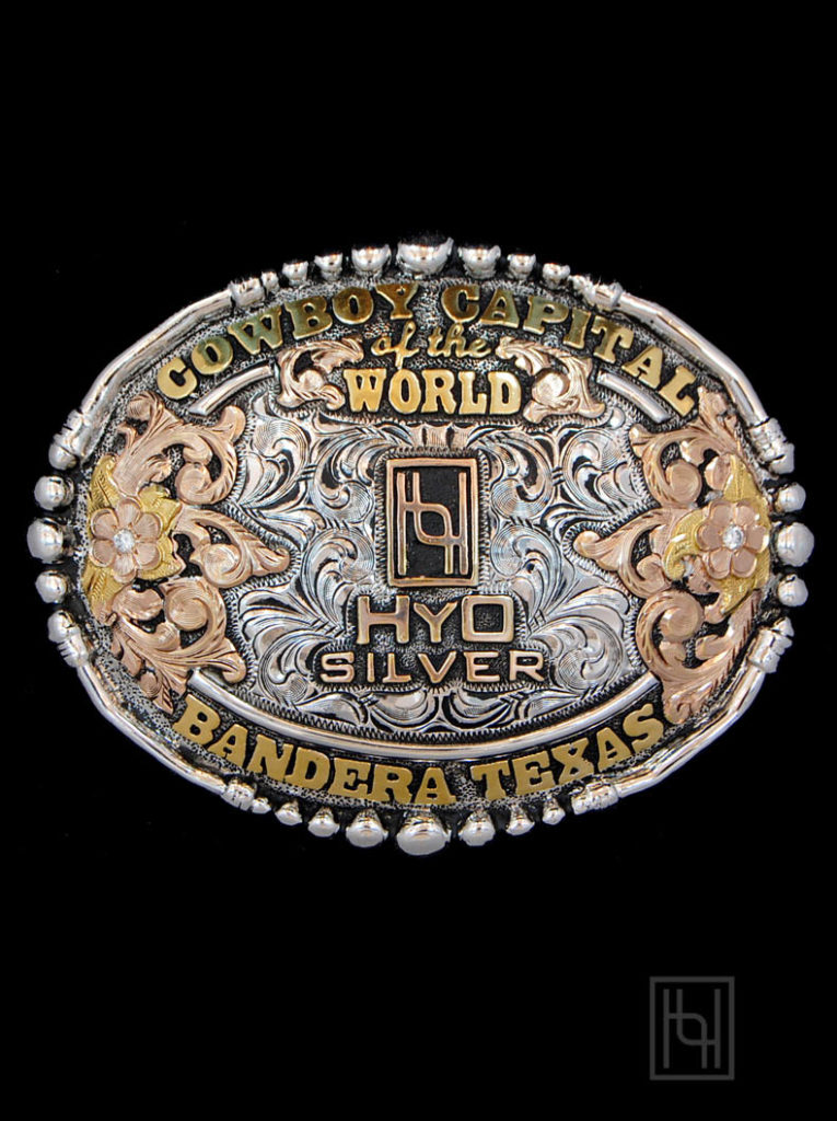 Alamo Gold and Silver Belt Buckle Hyo Silver