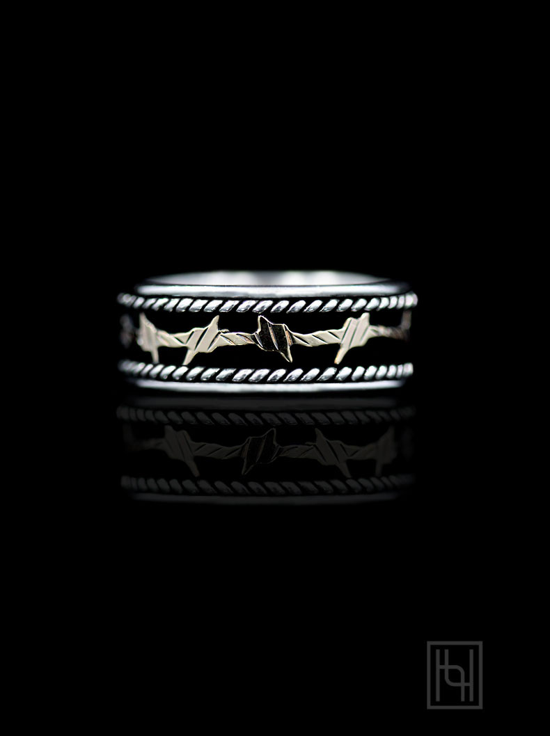 Barbed Wire & Rope Ring