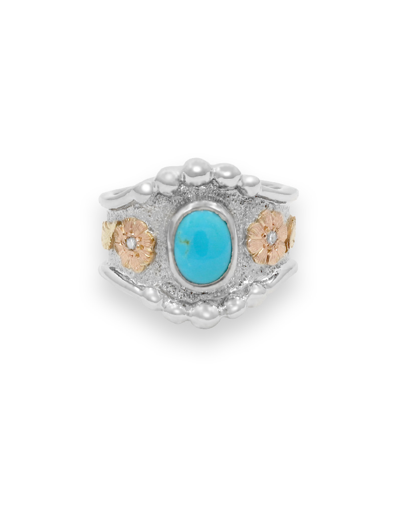 RimRock Turquoise Oyster Ring - Hyo Silver