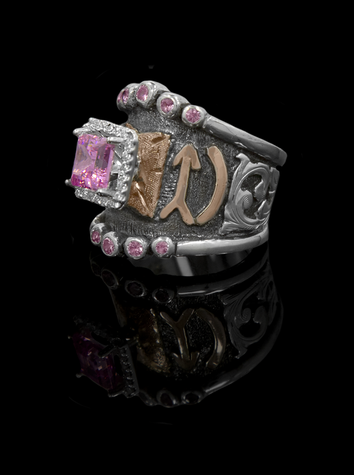 Custom Statement Ring w/ Crystal Accents Product Image