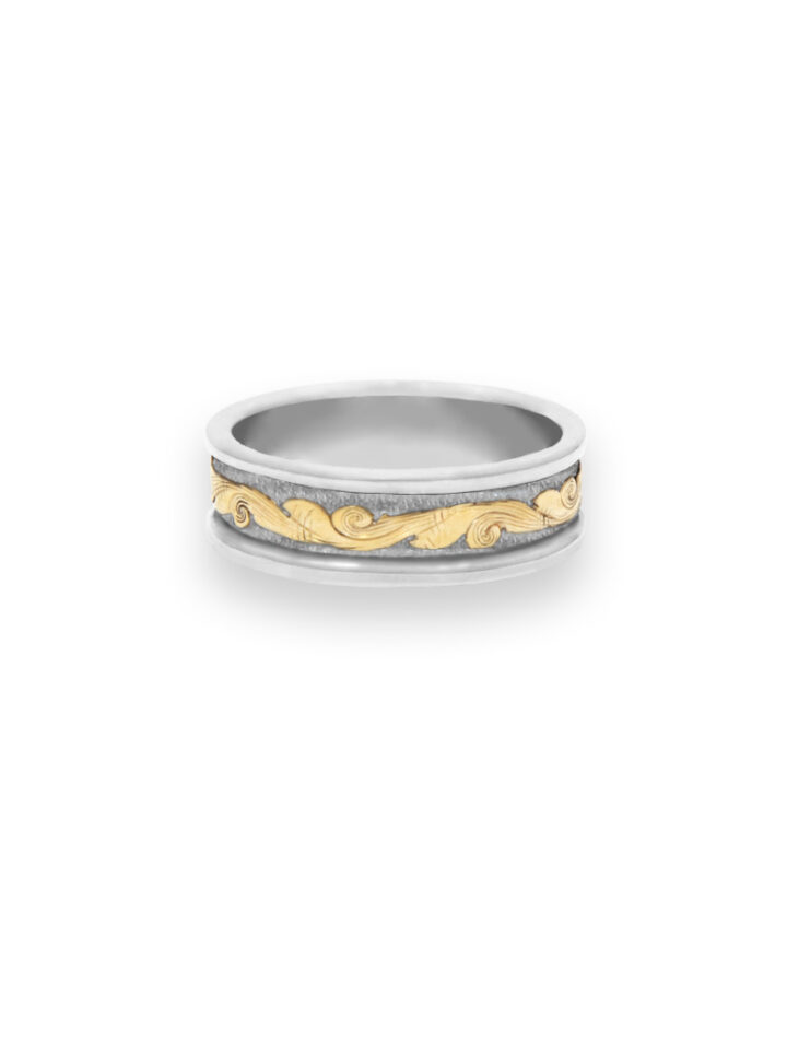 Yellow Gold with Silver Background