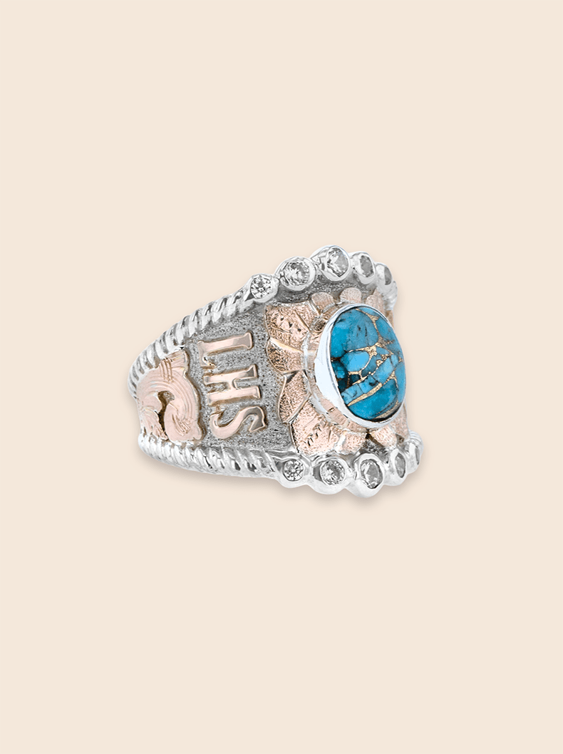 Custom Sterling Silver Cabochon Gemstone Ring | Hyo Silver