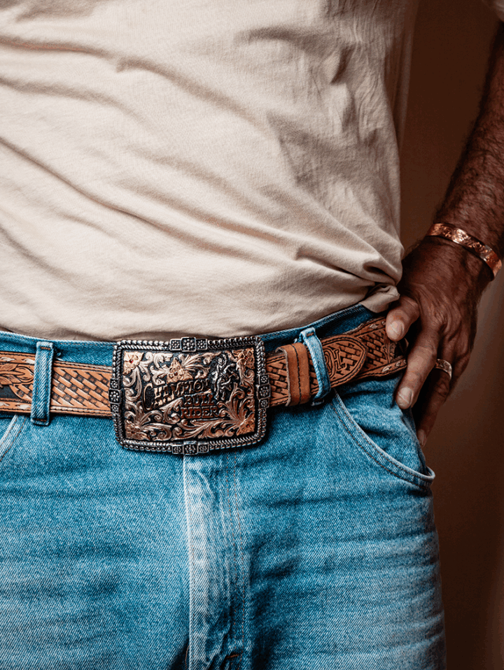 Bull Rider Champion Trophy Belt Buckle