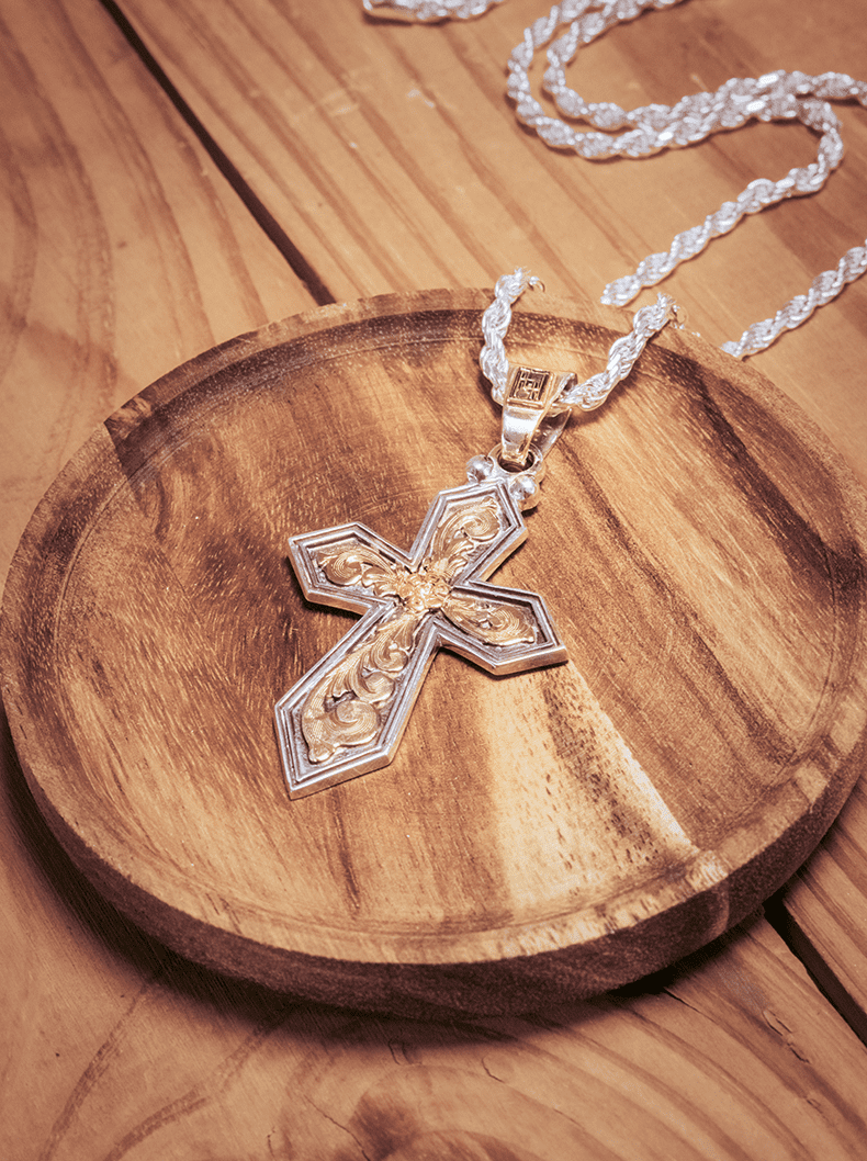 Carver Cross Pendant - Hyo Silver