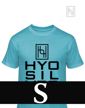 Branded Hyo Silver Turquoise Tee Shirt with black lettering and logo size S