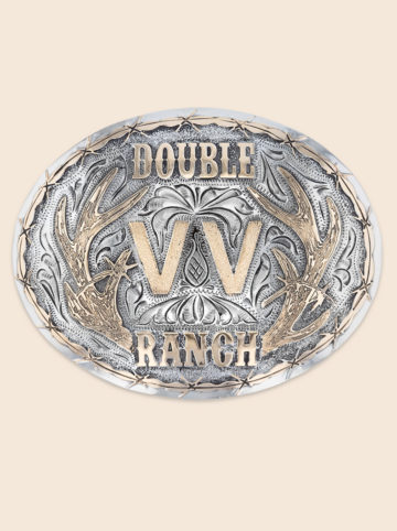 HOUND-DOG-Oval-Custom-Buckle-Vintage-Engraved