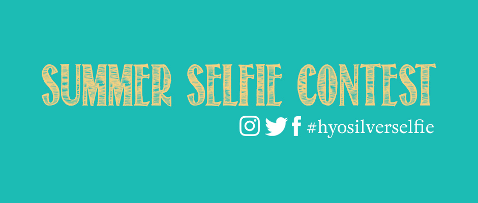 Turquoise Summer Selfie Blog Header w/ Yellow & White Lettering