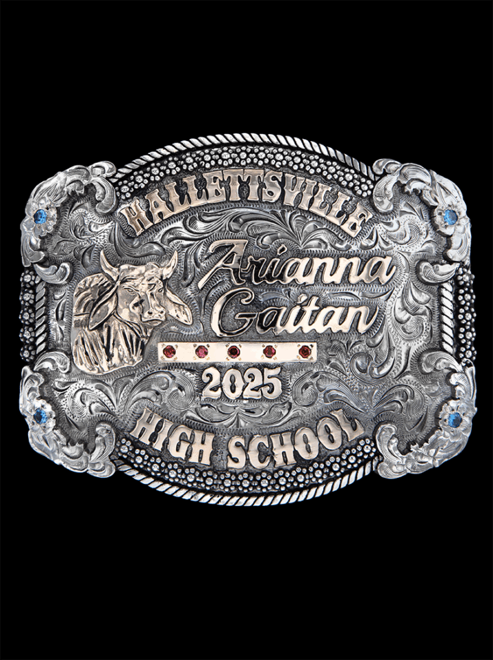Tapestry Vintage Engraved Custom HighSchool Buckle
