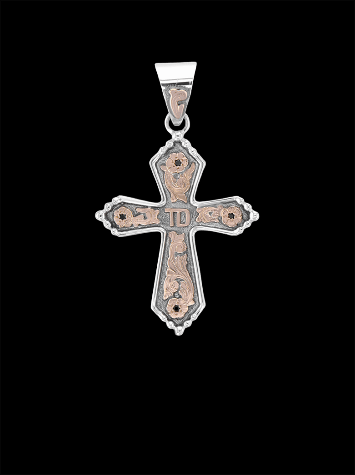 BSPNX011A Rose Gold with Oxidized Background