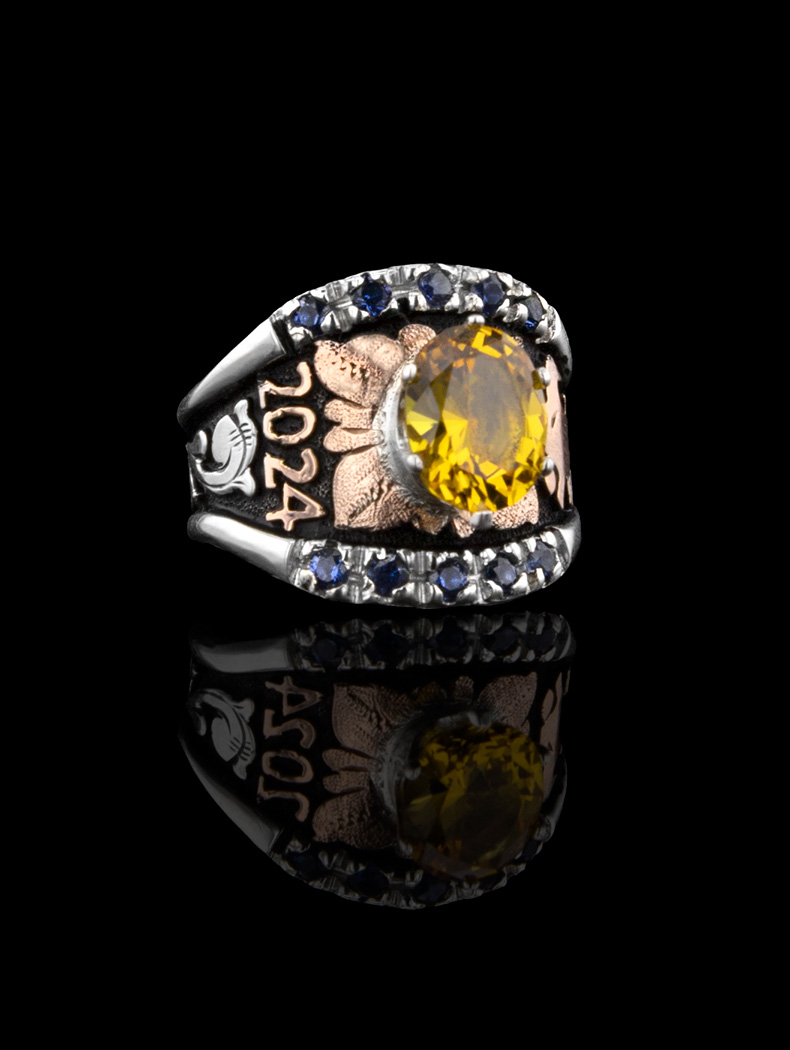 Custom Texas Solitaire Ring - Custom & Class Rings by Hyo Silver