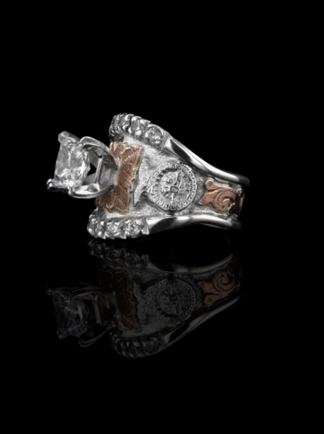 BSR043 Custom Texas Solitaire CC Bright Silver Product Image