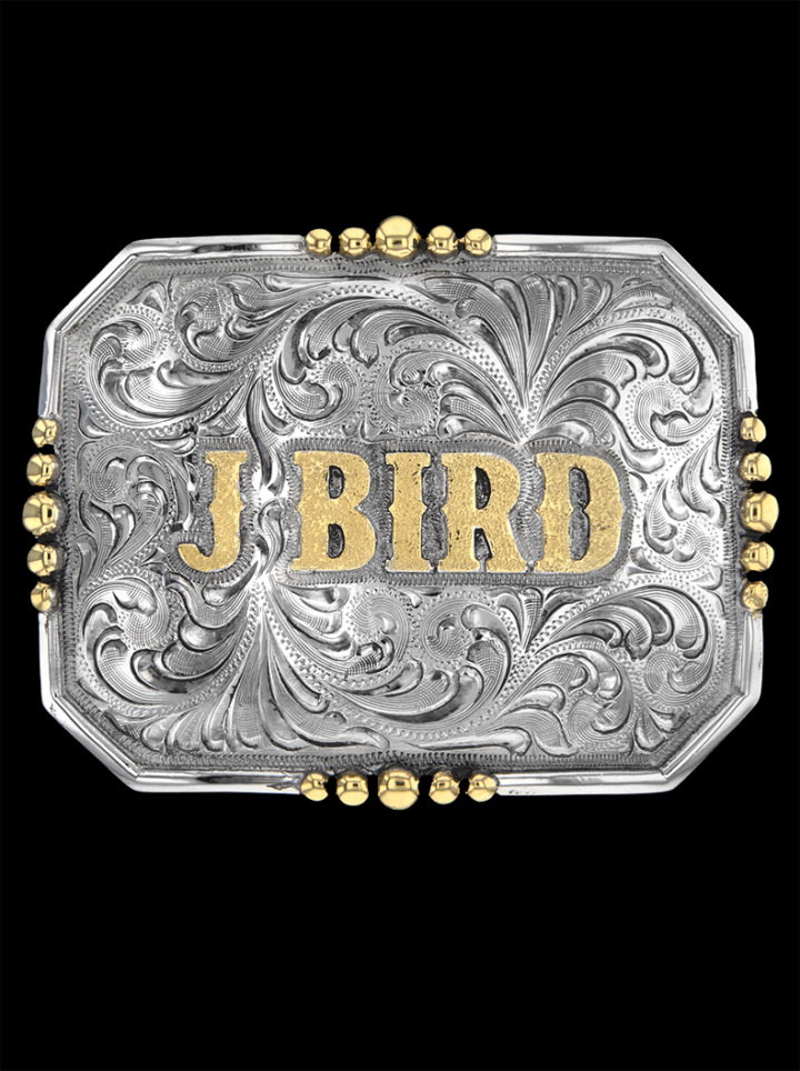 Bronco Custom Buckle Vintage Engraved