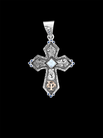 Custom RimRock Scroll & Crystal Cross