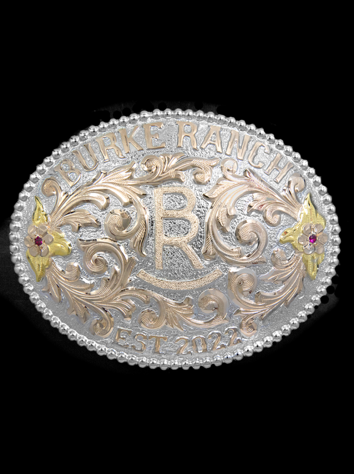 Oval Custom Buckle with Beads Product Image