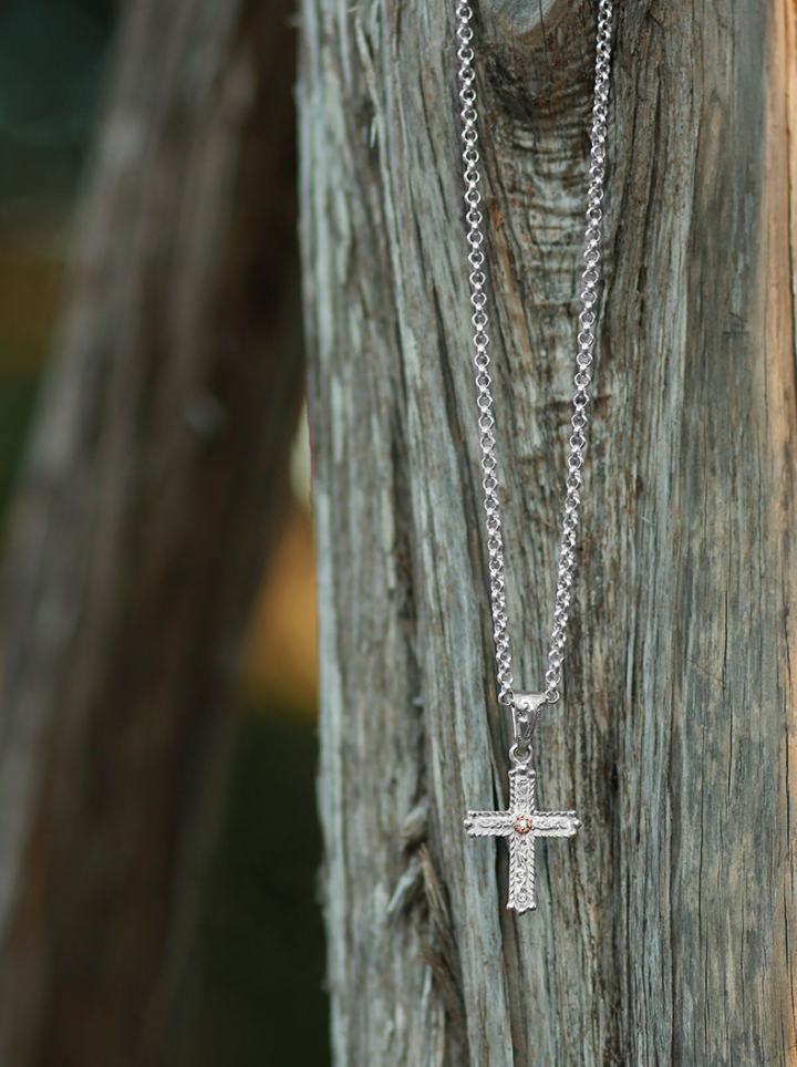 Small Silver Lariat Cross Product Image