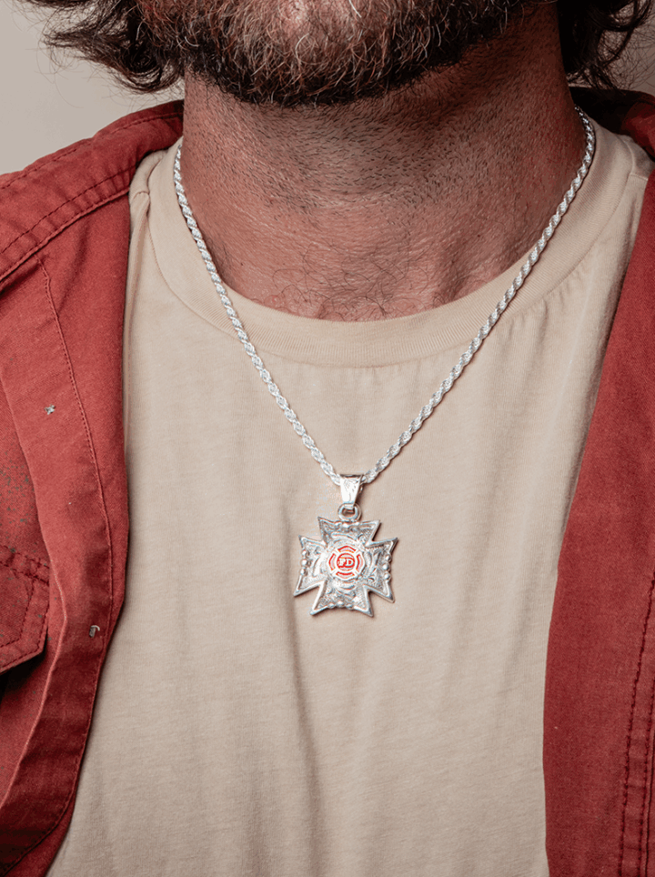 Firefighter FD Cross Pendant