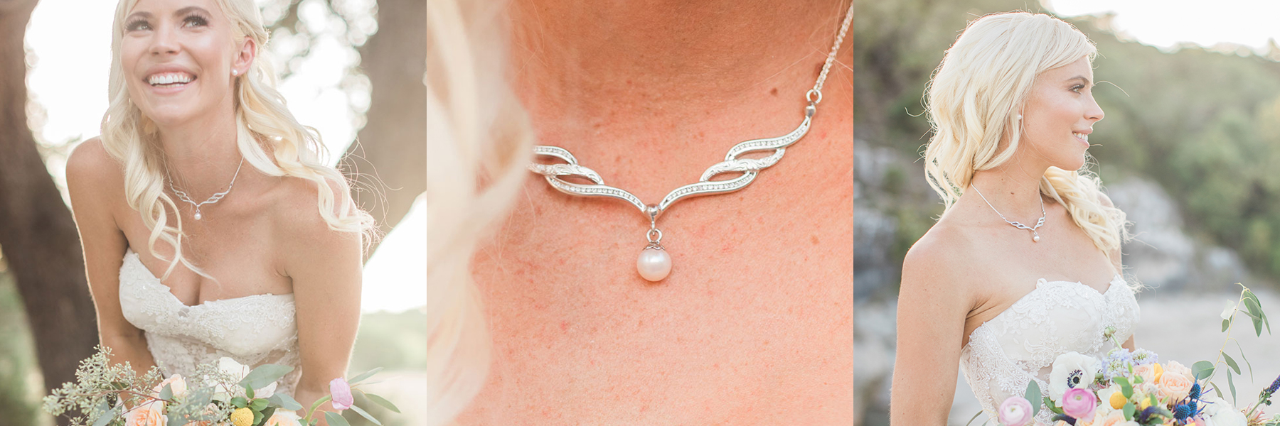 Pearl Droplet Wedding Necklace