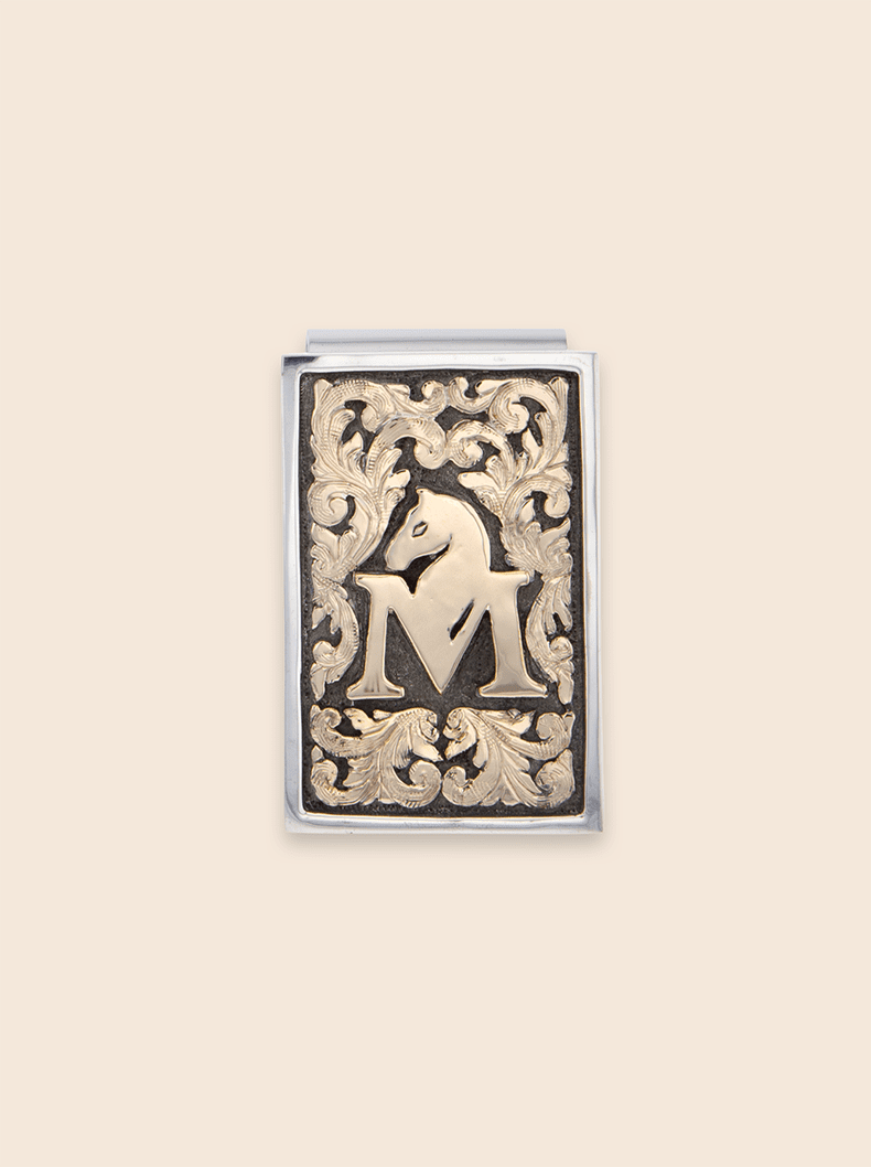 Porte-billets Plaqué Or Argenté Avec Lettres émaillées Personnalisables - Clip à Billets Monogramme - Neuf