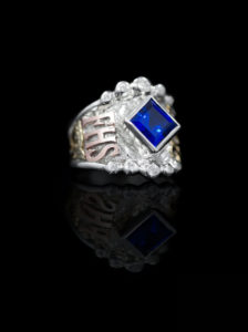 Custom Sterling Silver Bezel Set Crystal Ring | Hyo Silver