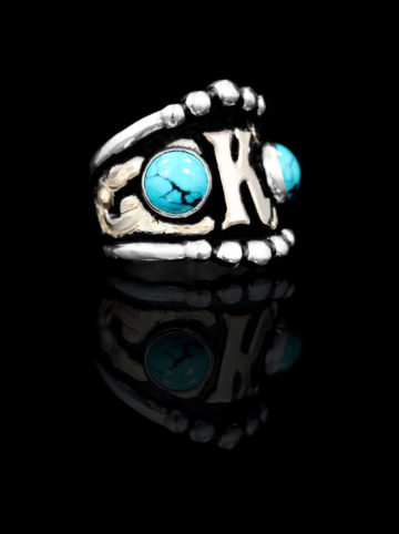 Retired Custom Ring Style w/ Blue Turquoise Accents