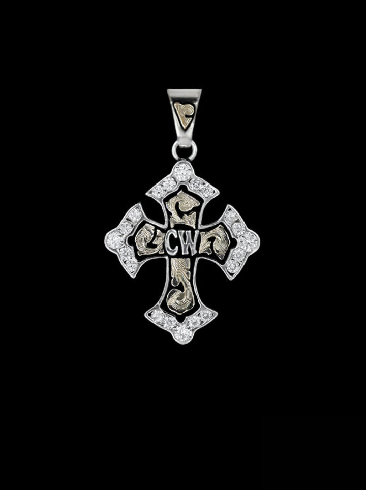 Custom Crystal Cross Pendant