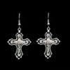 Tri-gold combination with the Confirmation Cross Earrings with Crystal Clear CZ
