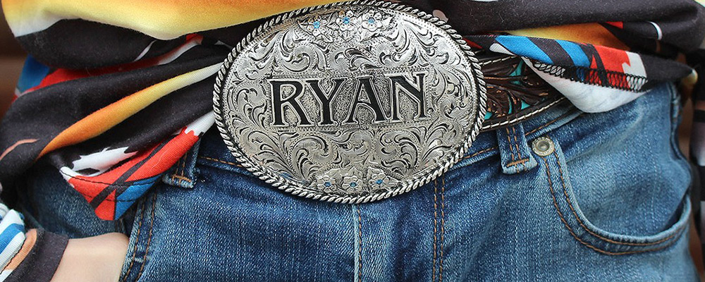 Trophy Western Belt Buckle Custom Made German Silver Hand Engraved  Customize Yours Today 