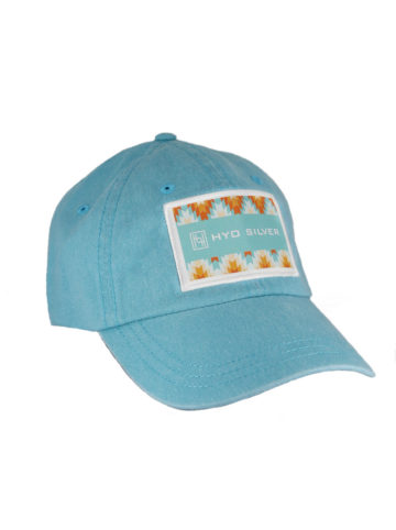 Turquoise Cap with Southwestern Style Embroidered Patch