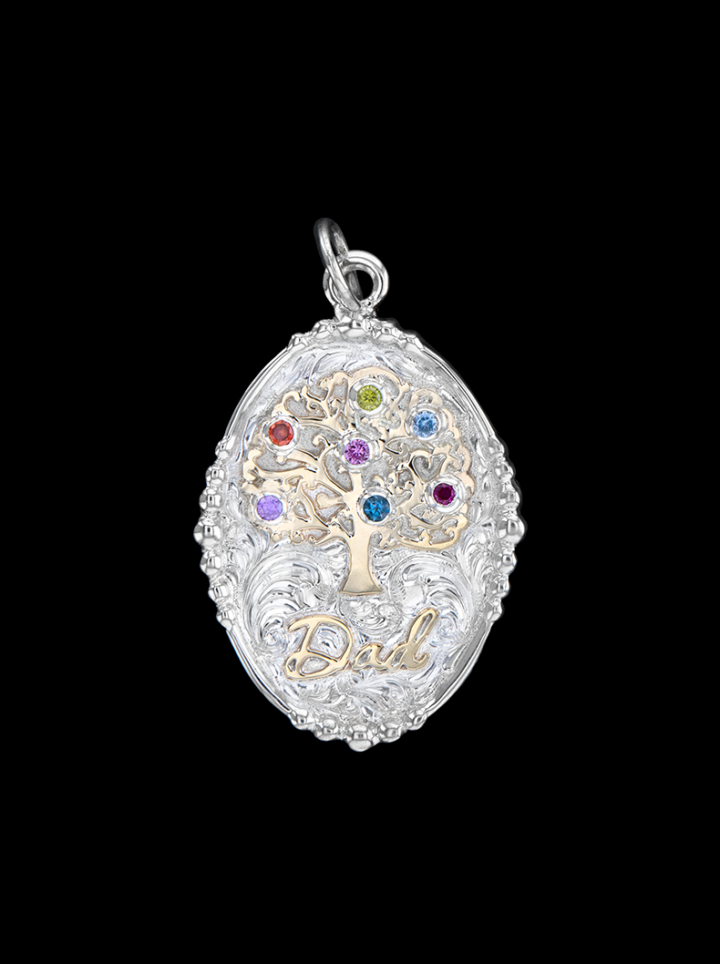 BSPN049 Family Tree Dad Custom Pendant