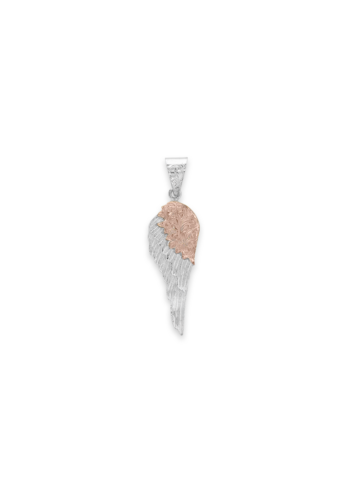 PN081 Large Rose Gold Angel Wing Pendant Product Image