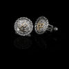 Vintage Engraved Custom Cufflinks with Yellow Gold Brand