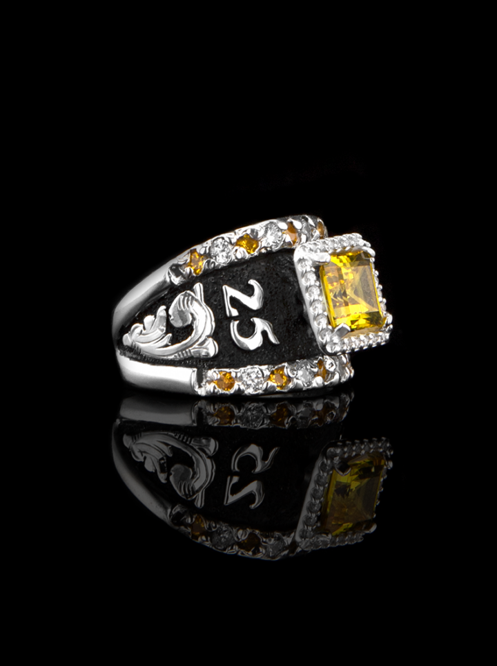 Custom Spellbound Square Halo Ring Product Image