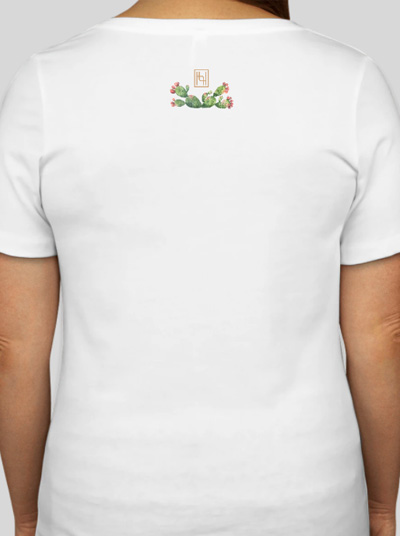 Mini Prickly Pear Cactus on the Back of Tee