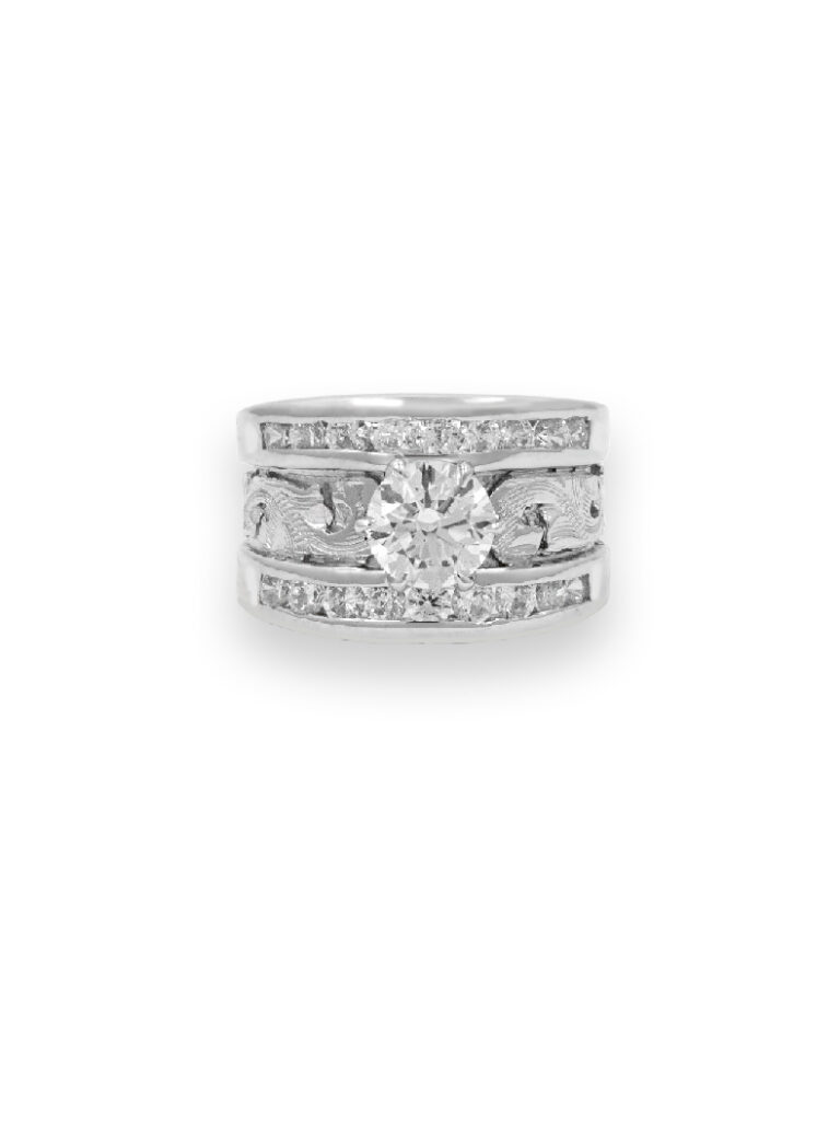 Sterling Silver Solitaire Princess Cut Ring Hyo Silver