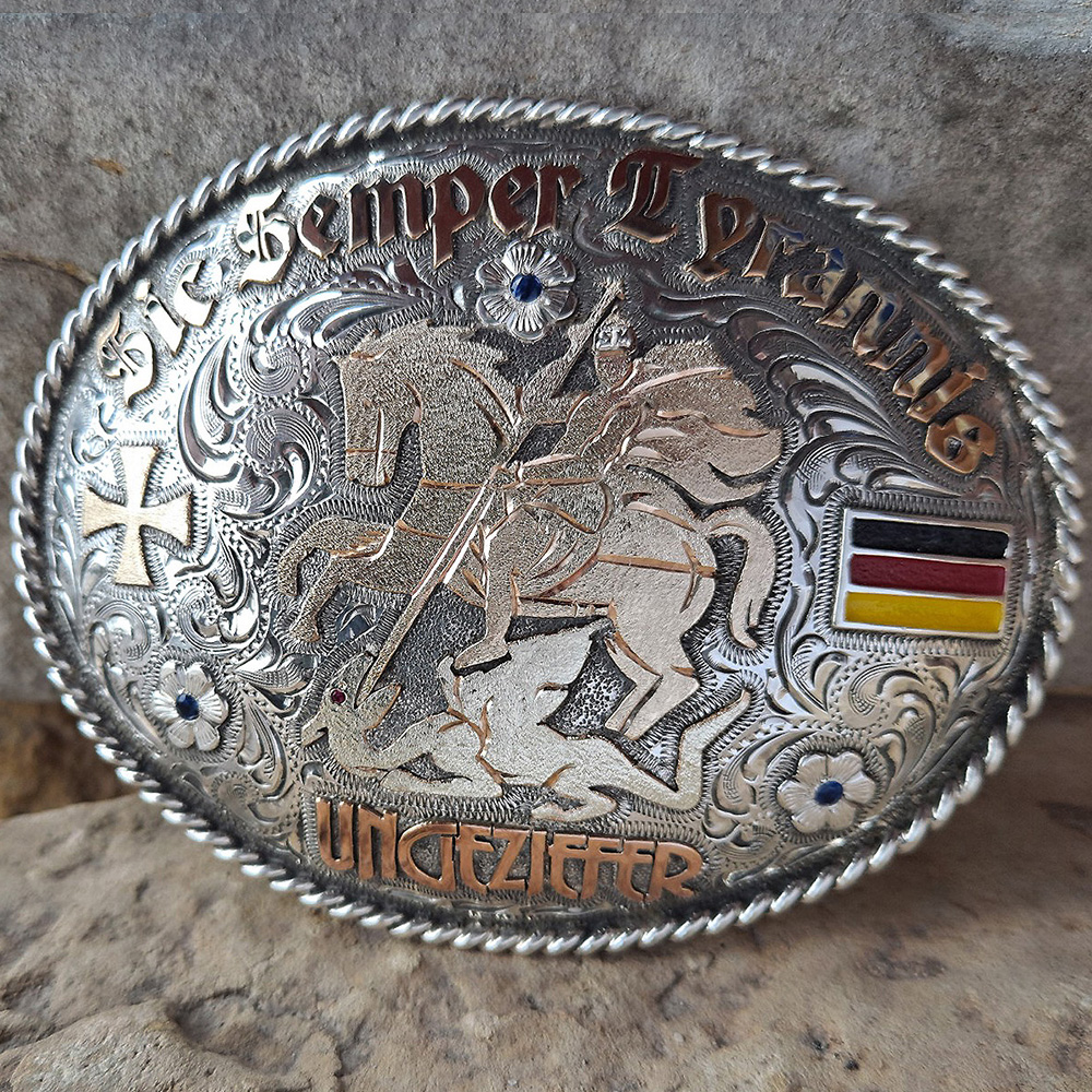 Hyo. Silver Custom Belt Buckle