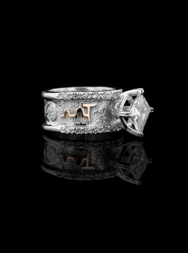 Custom Western Solitaire Ring - Custom Rings by Hyo Silver