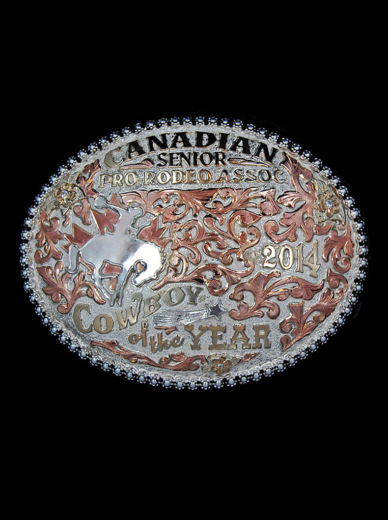 Silver Background, buckle example