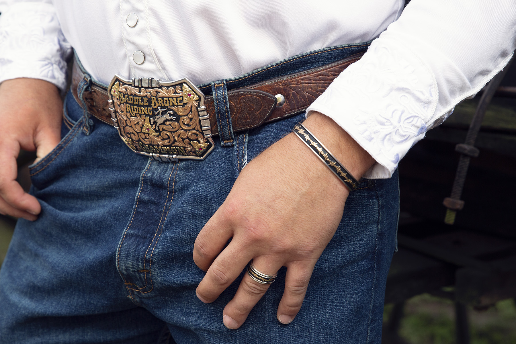 A Texas belt buckle in New York