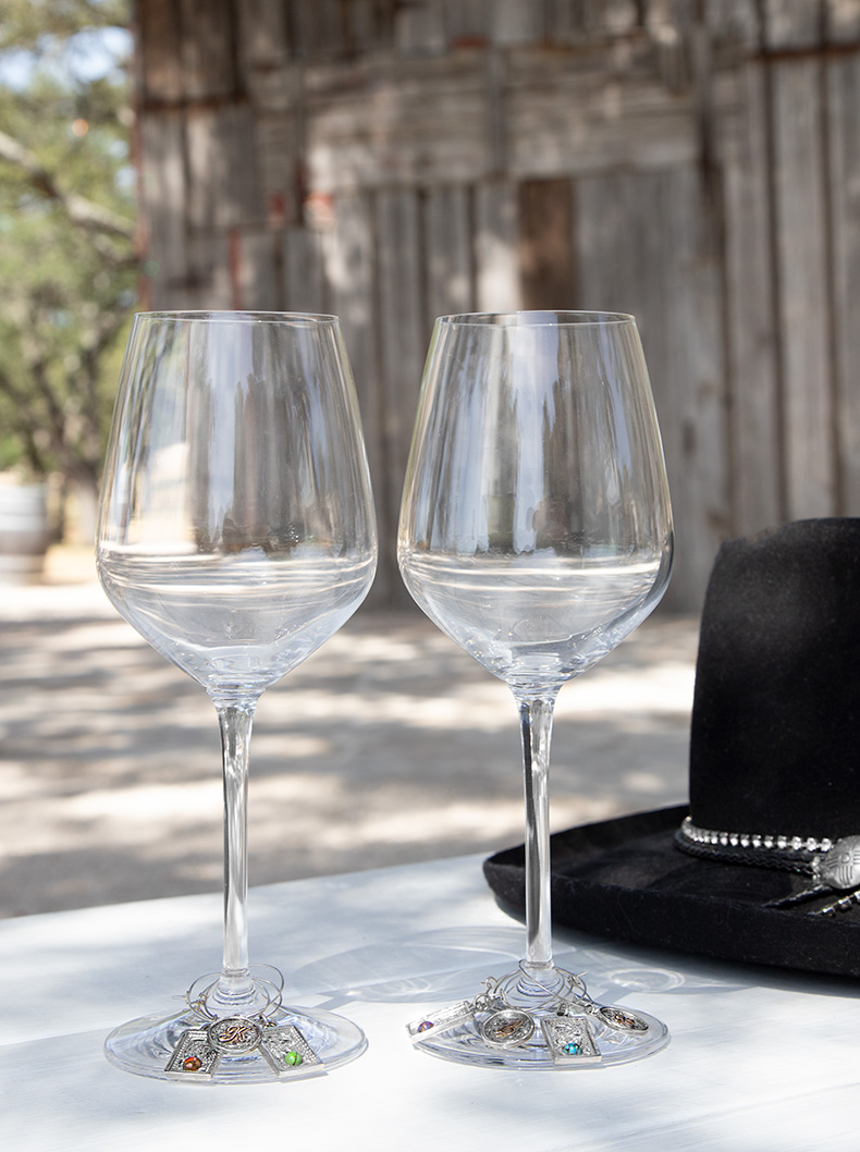 Custom Sterling Silver Wine Glass Charm