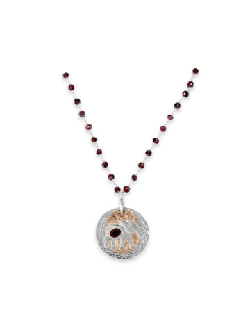 Garnet chain with Indian Elephant design featuring a Garnet stone