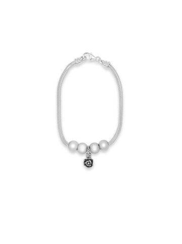 Mission Rose Beaded Bracelet in Silver Product Image