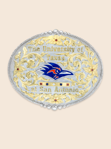 Texan-Custom-Buckle-University-of-Texas-SA-Bright-Silver
