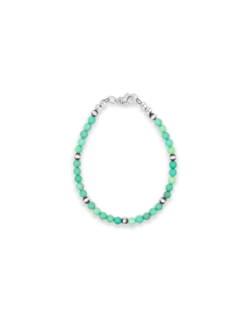 Chrysoprase & Navajo Pearl Bracelet Updated Clasp