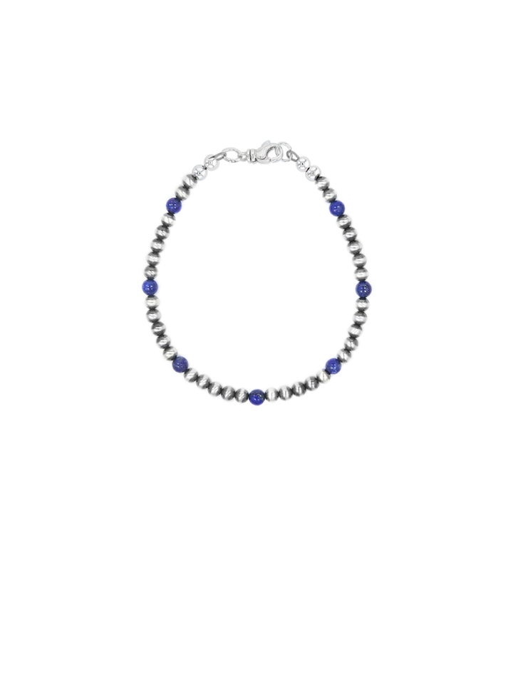 Lapis & Navajo Pearl Bracelet Updated Clasp