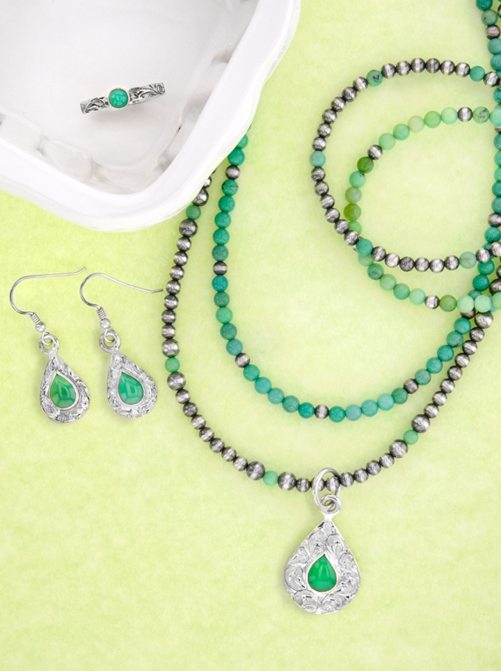 Chrysoprase Beaded Set