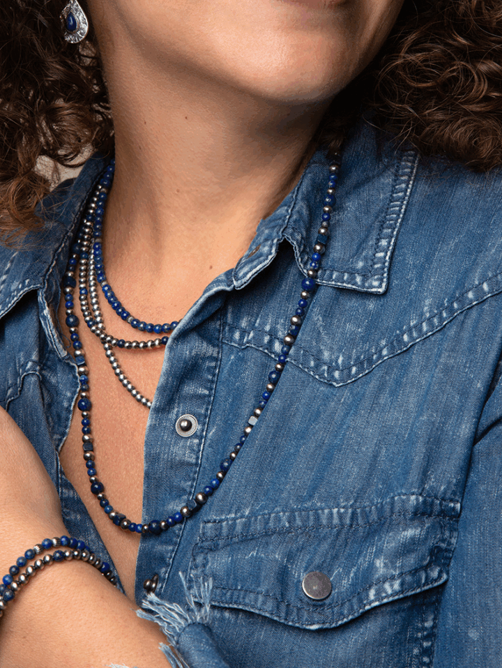 Lapis Beaded Set