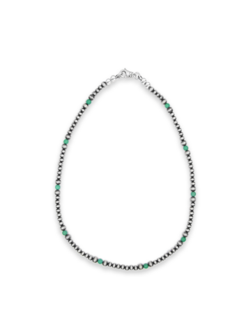 Chrysoprase & Navajo Beaded Necklace