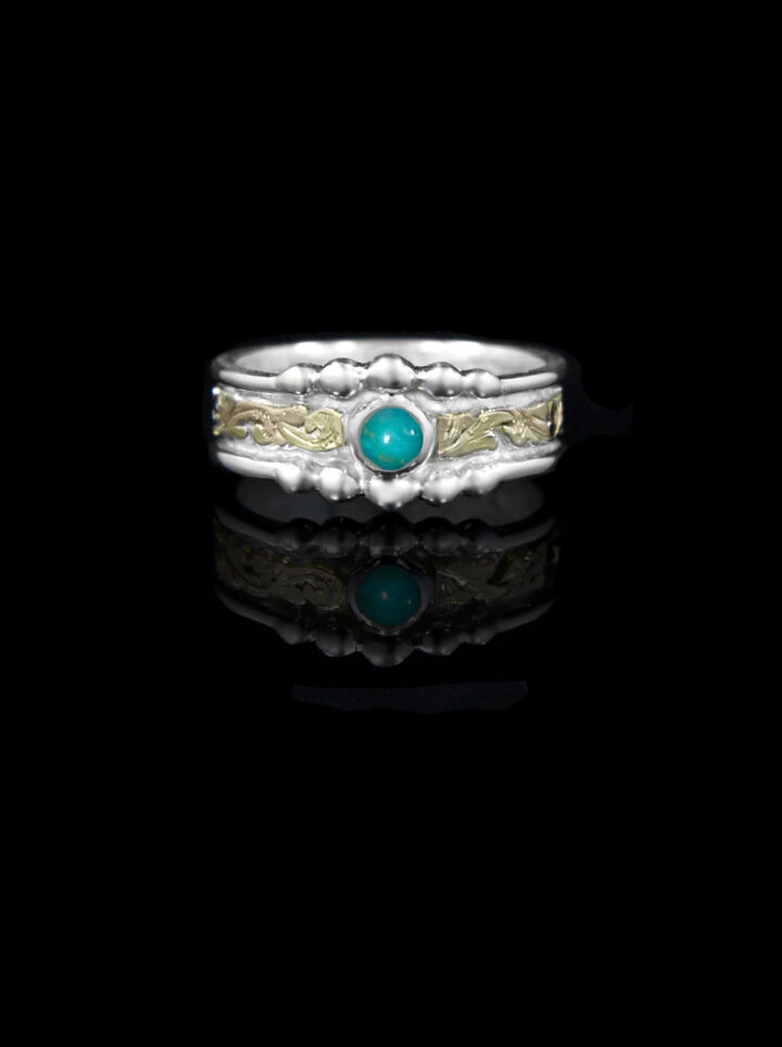Custom Beaded Scroll Ring Product Image
