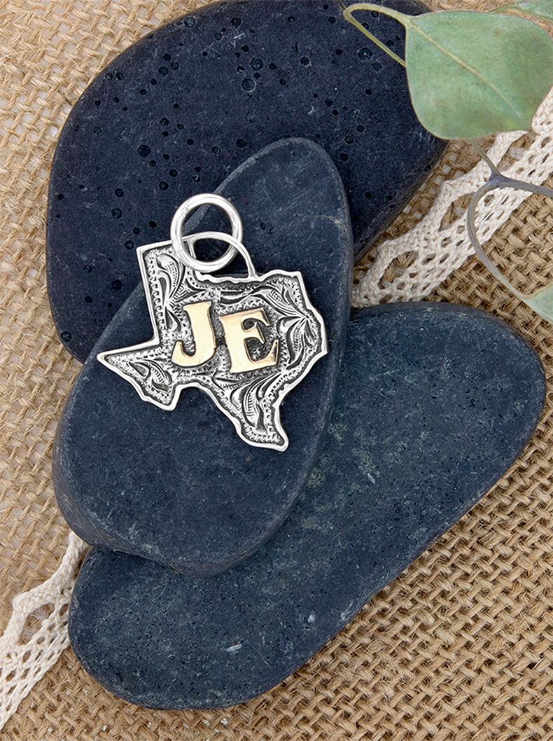 Custom Texas Pendant with Yellow Gold